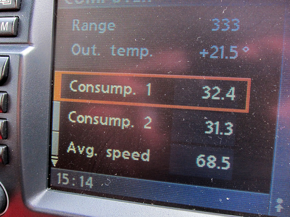 Fuel consumption trip computer
